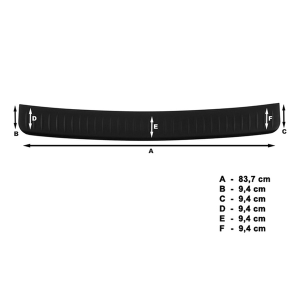 Svart list för bakre stötfångare till Volkswagen Passat B6 Sedan (2006-2010)