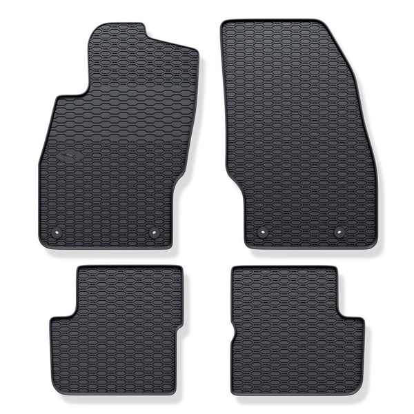 Gummimattor till bil Opel Corsa D Kombikupé (2006-2014) - svart - 4 st.