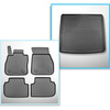 Sats bagagerumsmatta och bilmattor TPE PREMIUM måttillverkade till: BMW Serie 2 F44 Gran Kupé (03.2020-10.2024) - övre bagagerum; till bilar med dubbelt bagagerumsgolv
