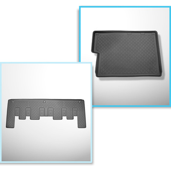 Sats bagagerumsmatta och bilmattor TPE måttillverkade till: Ford Tourneo Custom 