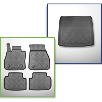Sats bagagerumsmatta och bilmattor TPE måttillverkade till: BMW Serie 2 F44 Gran