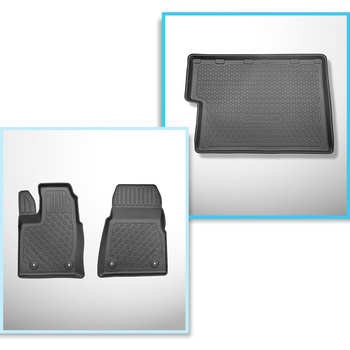 Sats bagagerumsmatta och bilmattor TPE PREMIUM måttillverkade till: Ford Tourneo