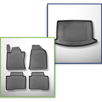 Sats bagagerumsmatta och bilmattor TPE måttillverkade till: Ssangyong Korando IV C300 Crossover (09.2019-....) - nedre bagagerum (utan / under multifunktionellt golv); ej till elektrisk version
