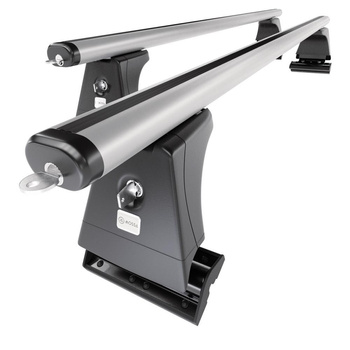 Taklasthållare till BMW Serie 5 F10 Limousine (2010-2017) - silver takräcke - takhållare -fästpunkter - Aluminium