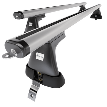 Taklasthållare till Dacia Logan II Sedan (2013-2020) - silver takräcke - takhållare -utan fästelement - Aluminium