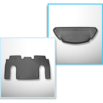 Sats bagagerumsmatta och bilmattor TPE PREMIUM måttillverkade till: Tesla Model X SUV (10.2016-12.2020)