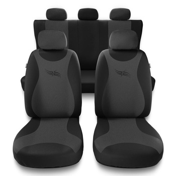 Universella sätesöverdrag till Toyota Matrix (2001-2010) - mörkgrå