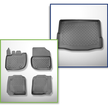 Sats bagagerumsmatta och bilmattor TPE måttillverkade till: Honda HR-V III SUV (09.2021-....) - med / utan subwoofer