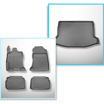 Sats bagagerumsmatta och bilmattor TPE PREMIUM måttillverkade till: Subaru XV II e-Boxer SUV (12.2019-10.2023)