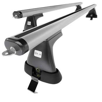 Taklasthållare till Ford Focus mk III Sedan (2011-2018) - silver takräcke - takhållare -utan fästelement - Aluminium