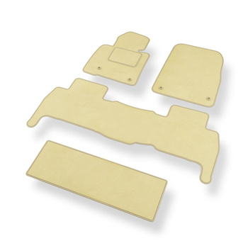 Velourmattor till Toyota Land Cruiser J200 SUV (2007-2021) 7-personers - beige