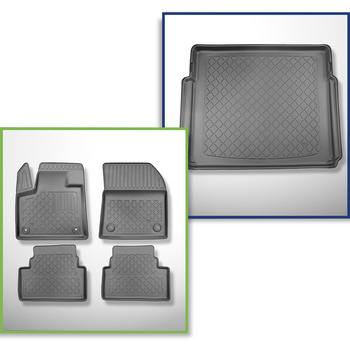 Sats bagagerumsmatta och bilmattor TPE måttillverkade till: Citroen C5 Aircross Plug-in Hybrid SUV (01.2020-....)