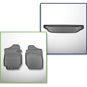 Sats bagagerumsmatta och bilmattor TPE måttillverkade till: Suzuki Jimny II GJ SUV (10.2018-2020)