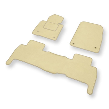 Velourmattor till Toyota Land Cruiser J200 SUV (2007-2021) 5-personers - beige